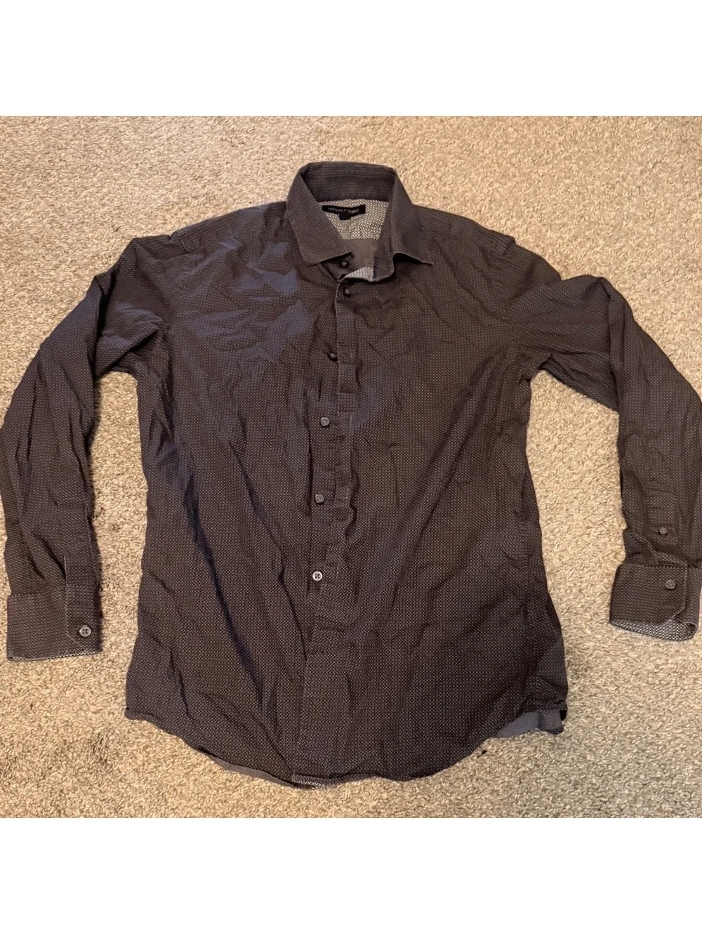 Banana Republic Men’s Black Geometric Print Button-Down Shirt Small